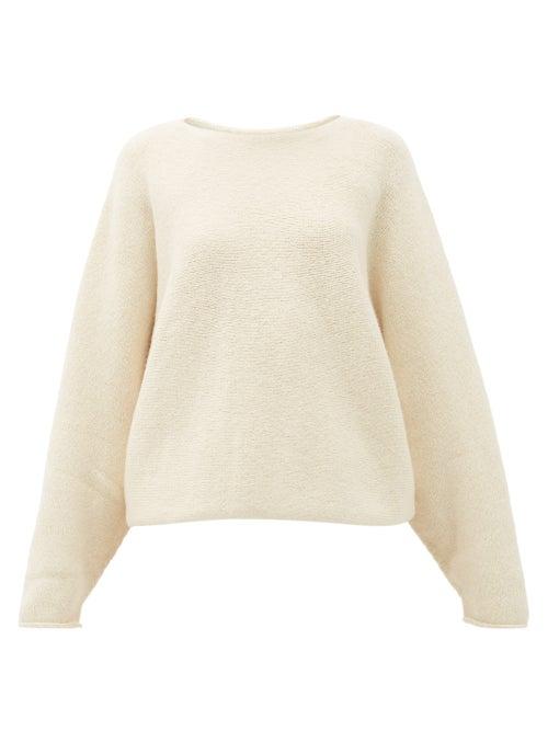 Matchesfashion.com Lauren Manoogian - Wide-neck Alpaca-blend Sweater - Womens - White