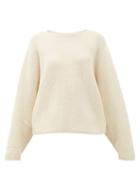 Matchesfashion.com Lauren Manoogian - Wide-neck Alpaca-blend Sweater - Womens - White