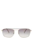 Matchesfashion.com Prada Eyewear - Aviator Metal Sunglasses - Mens - Gold