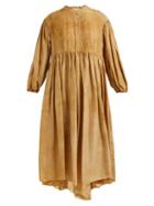 Matchesfashion.com By Walid - Chantalle Mottled Effect Silk Shirtdress - Womens - Beige