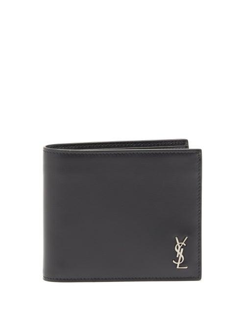 Saint Laurent - Ysl-plaque Leather Bifold Wallet - Mens - Black