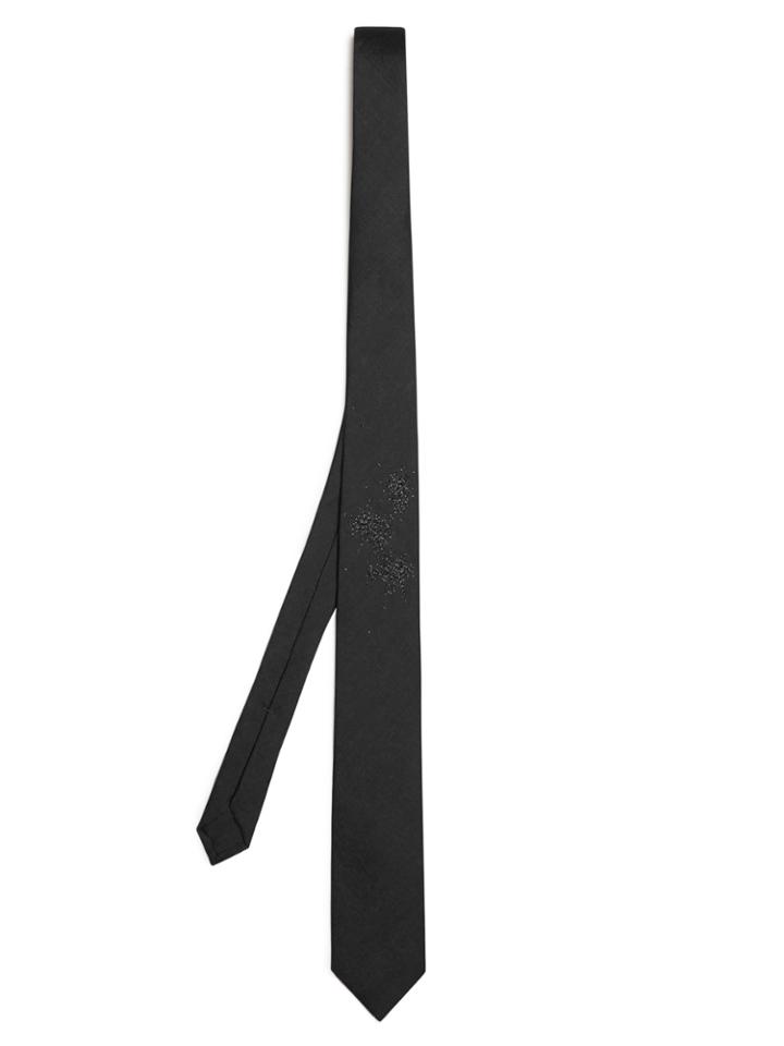 Title Of Work Bead-embellished Silk Tie