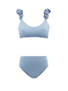 Ladies Beachwear Maygel Coronel - Cotta Ruffled Bikini - Womens - Light Blue