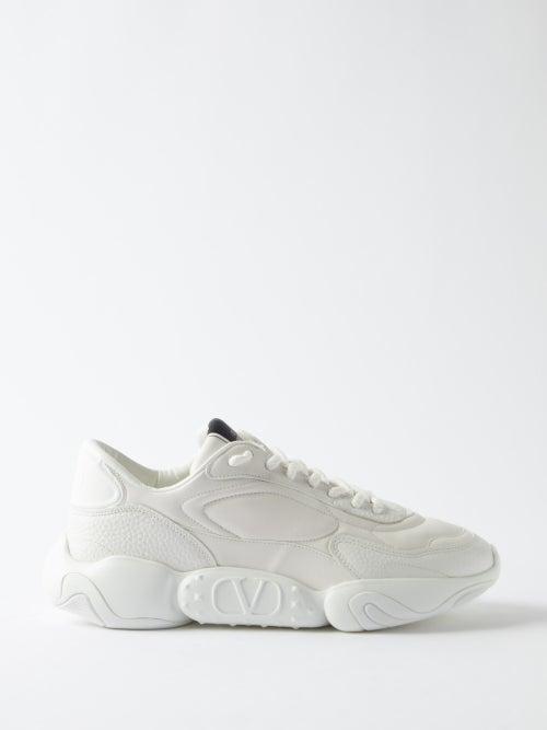Valentino Garavani - Bubbleback Leather Trainers - Mens - White