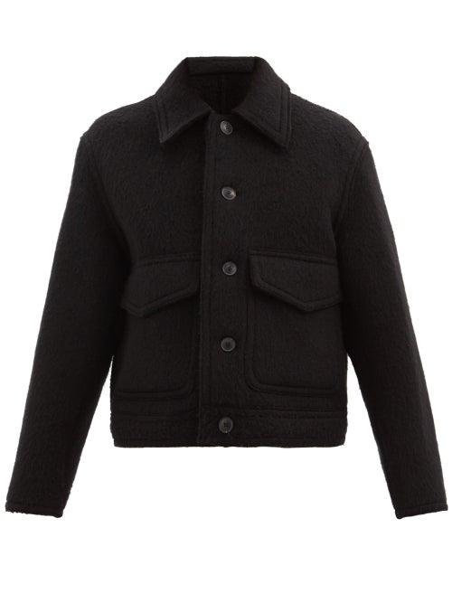 Matchesfashion.com Ami - Brushed Virgin Wool Jacket - Mens - Black
