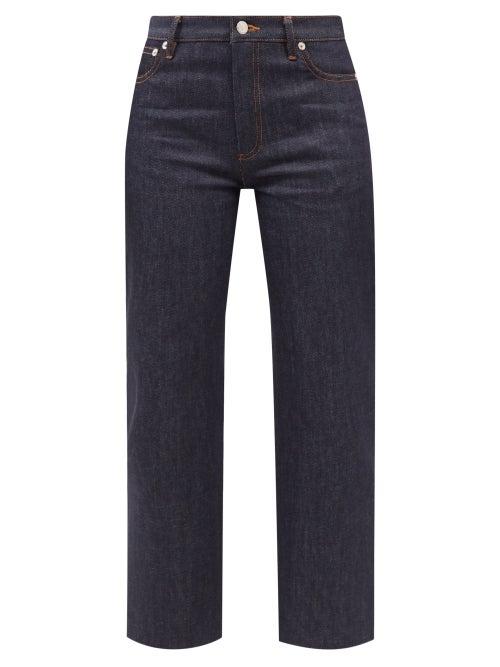 A.p.c. - Sailor High-rise Cropped Straight-leg Jeans - Womens - Dark Denim