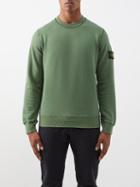 Stone Island - Logo-patch Cotton-jersey Sweatshirt - Mens - Olive
