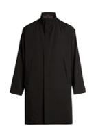 Yohji Yamamoto Funnel-neck Wool-gabardine Coat