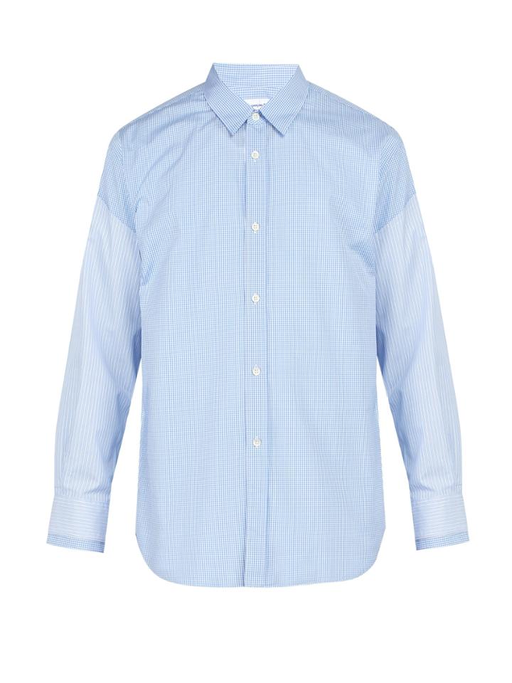 Comme Des Garçons Shirt Checked Cotton-poplin Shirt