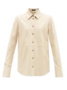 Joseph - Bruno Leather Shirt - Womens - Light Beige
