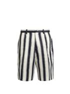 Tomorrowland Relaxed-fit Striped Linen Shorts