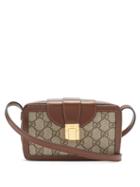 Matchesfashion.com Gucci - Gg Supreme Leather-trimmed Bag Micro Bag - Mens - Beige Multi