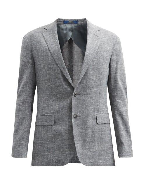 Matchesfashion.com Polo Ralph Lauren - Single-breasted Slubbed Blazer - Mens - Grey