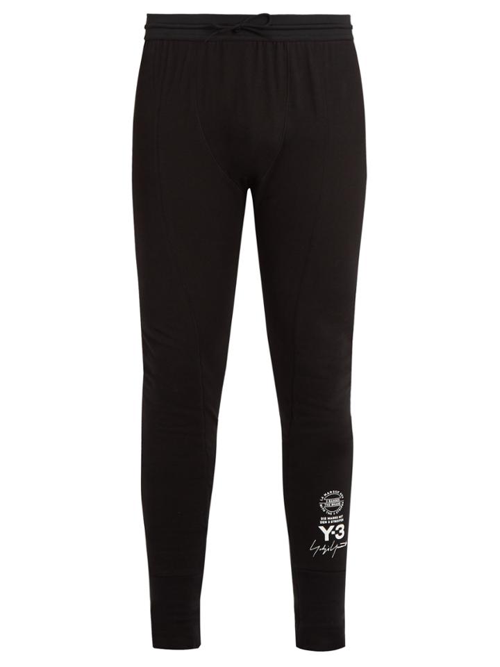 Y-3 Skinny-fit Cotton-blend Track Pants