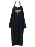 Matchesfashion.com Vetements - Deconstructed Antwerpen-print Jersey Dress - Womens - Black