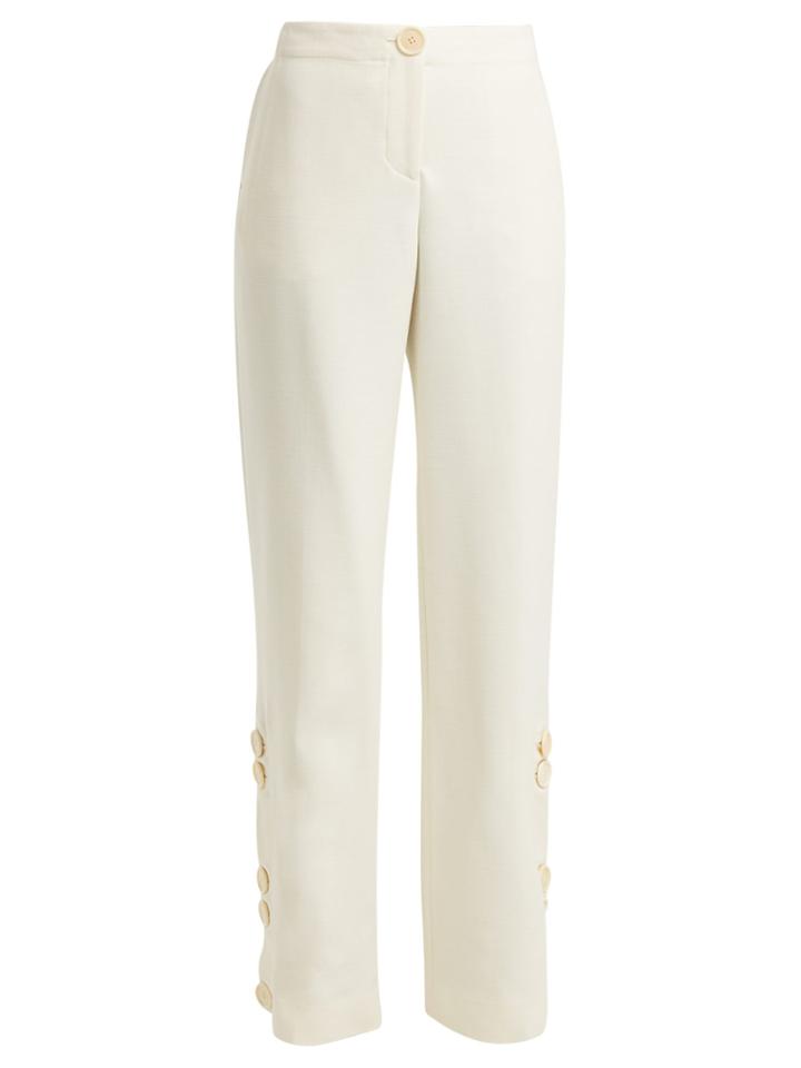 Wales Bonner Buttoned Wool-blend Trousers