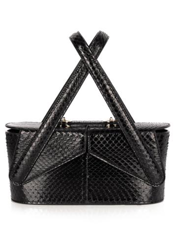 F.e.v. By Francesca E. Versace Beauty Case Snakeskin Clutch
