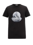 Matchesfashion.com Moncler - Mountain Logo-print Cotton T-shirt - Mens - Black