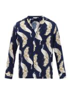 Matchesfashion.com Nipoaloha - Peacock-print Shirt - Mens - Navy Multi