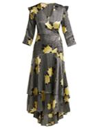 Ganni Calla Silk-blend Wrap Dress