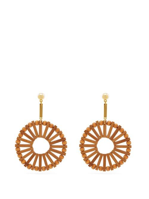 Matchesfashion.com Cult Gaia - Eva Bamboo Earrings - Womens - Brown