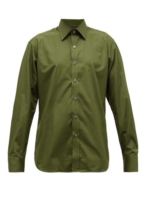Matchesfashion.com Emma Willis - Supraluxe Cotton-poplin Shirt - Womens - Khaki