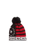 Givenchy Pompom Logo-print Wool-blend Beanie Hat