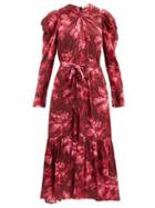 Matchesfashion.com Zimmermann - Ladybeetle Floral-print Crepe Midi Dress - Womens - Red Multi