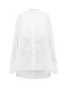 Matchesfashion.com Ann Demeulemeester - Bib-panel Cotton-voile Shirt - Womens - White