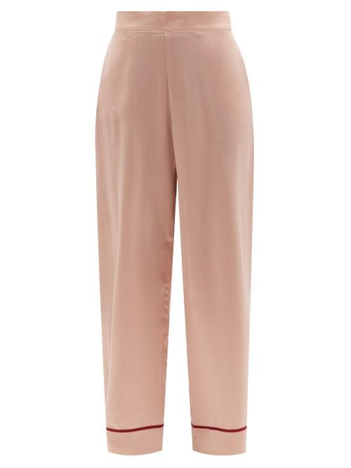 Asceno - London Sandwashed-silk Pyjama Trousers - Womens - Light Pink