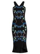 Peter Pilotto Geometric-embroidered Cady Dress