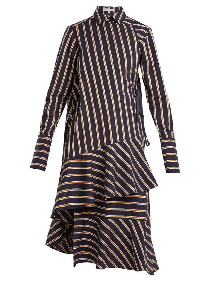 Palmer/harding Wrap-style Striped Cotton Dress