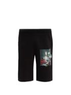 Matchesfashion.com Off-white - Painting And Logo Print Cotton Jersey Shorts - Mens - Black Multi