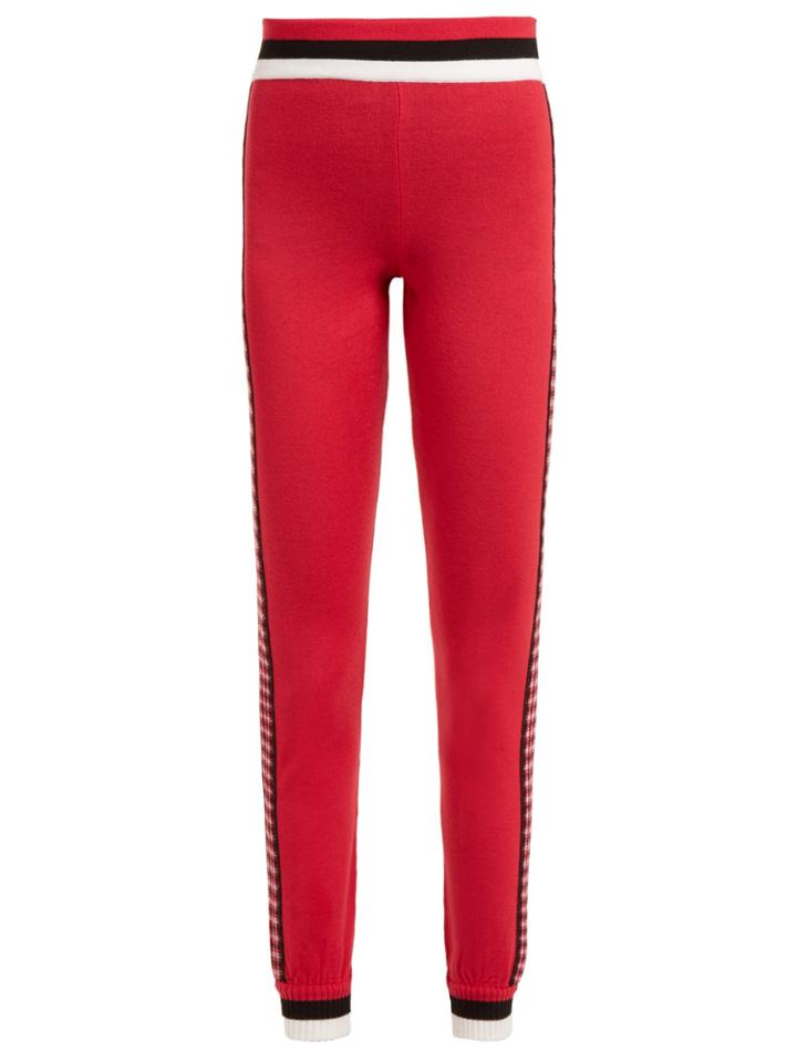 Fendi High-rise Checked Wool Leggings