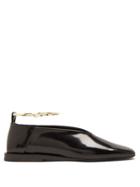 Jil Sander High-shine Leather Ballet Flats