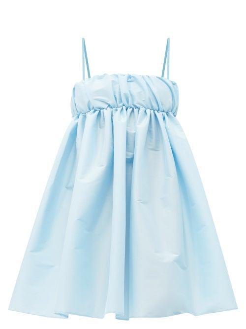 Bernadette - Brigit Floral-print Taffeta Mini Dress - Womens - Light Blue