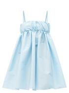 Bernadette - Brigit Floral-print Taffeta Mini Dress - Womens - Light Blue