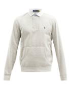 Matchesfashion.com Polo Ralph Lauren - Logo-embroidered Cotton-jersey Rugby Sweatshirt - Mens - Grey