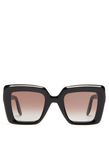 Matchesfashion.com Lapima - Teresa Oversized Square Acetate Sunglasses - Womens - Black