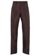 Matchesfashion.com Bianca Saunders - Split Cuffs Two Tone Technical Trousers - Mens - Brown