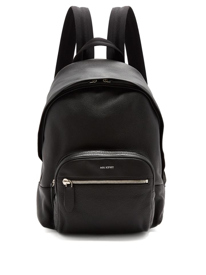 Neil Barrett Zip-around Grained-leather Backpack