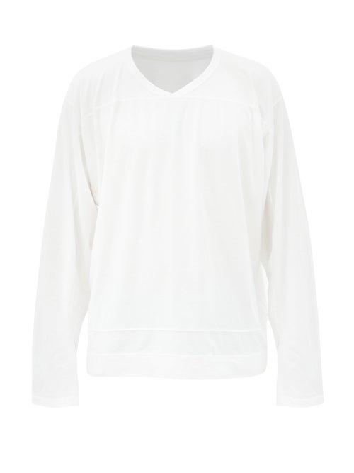 Matchesfashion.com Rick Owens Drkshdw - Varsity Cotton-jersey Long-sleeved T-shirt - Mens - White