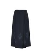 Y's By Yohji Yamamoto Kogin-jacquard Wide-leg Wool Trousers