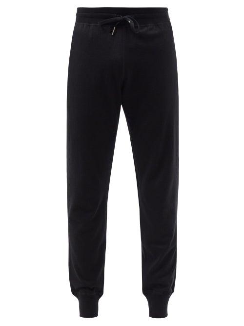 Tom Ford - Tapered-leg Cotton-blend Jersey Track Pants - Mens - Black