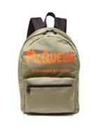 Mens Bags Alexander Mcqueen - Metropolitan Logo-print Canvas Backpack - Mens - Khaki