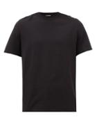 Moncler - Logo-patch Panelled Cotton-jersey T-shirt - Mens - Black