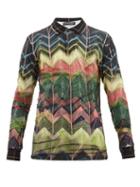 Matchesfashion.com Y/project - Tulle Overlay Long Sleeve Cotton Jersey Polo Shirt - Mens - Multi