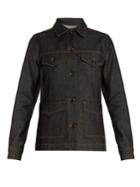 Frame Le Raw Cotton-blend Denim Jacket