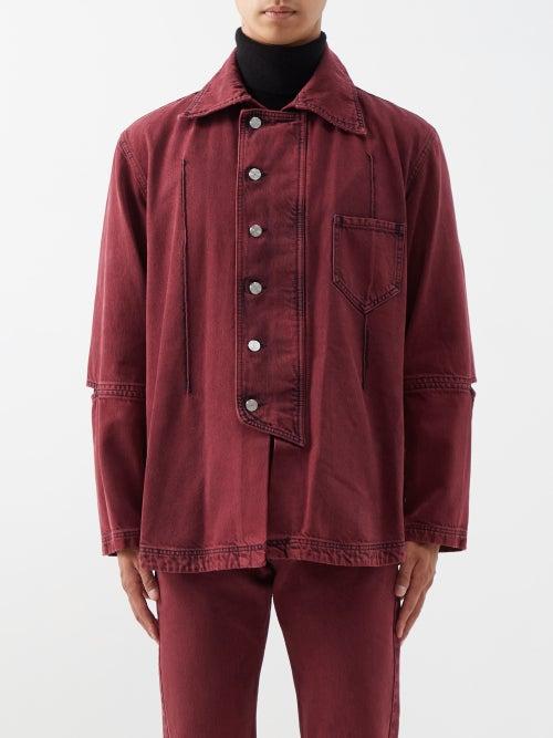 Namacheko - Manni Overdyed Denim Shirt - Mens - Red