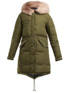 Matchesfashion.com Mr & Mrs Italy - Padded Fur Trimmed Mid Length Parka - Womens - Dark Green